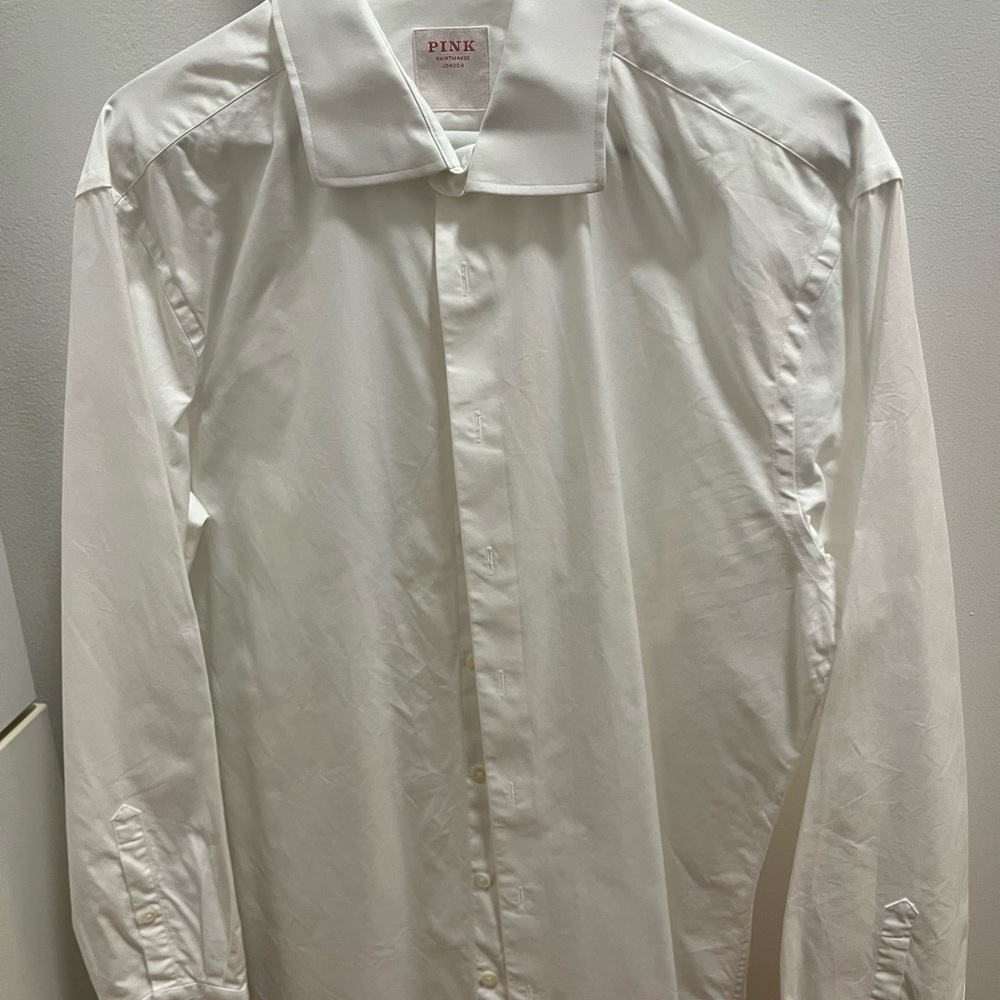 PINK Crisp White Dress Shirt